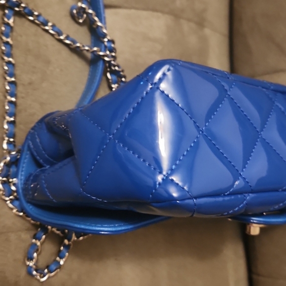 Chanel Patent Blue Medium Crossbody/ Shoulder Handbag 💙⚡️ - Picture 10 of 13
